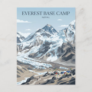 Cartão Postal Acampamento Base do Everest Nepal