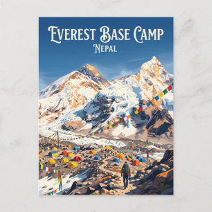 Cartão Postal Acampamento Base do Everest Nepal