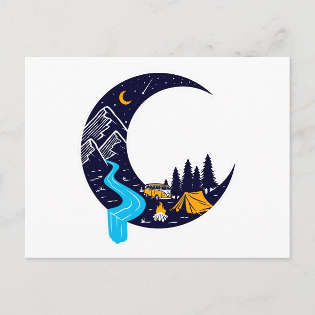 Cartão Postal Acampamento Crescent Moon Adventure (Frente)