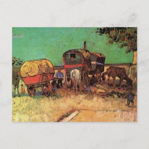 Cartão Postal Acampamento de Ciganos com Caravanas, Van Gogh