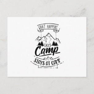 Cartão Postal Acampamento Engraçado Camper Dizendo Campanha