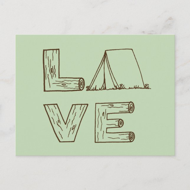 Cartão Postal Acampamento Love Tent (Frente)