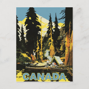Cartão Postal Acampamento na floresta do Canadá