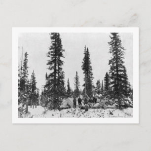 Cartão Postal Acampamento na Neve ao Norte do Círculo Polar Árti