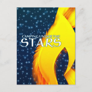 Cartão Postal Acampamento sob o estibordo das estrelas e fogo de