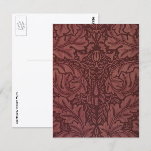 Cartão Postal Acanthus por William Morris, Têxtil Floral Vintage