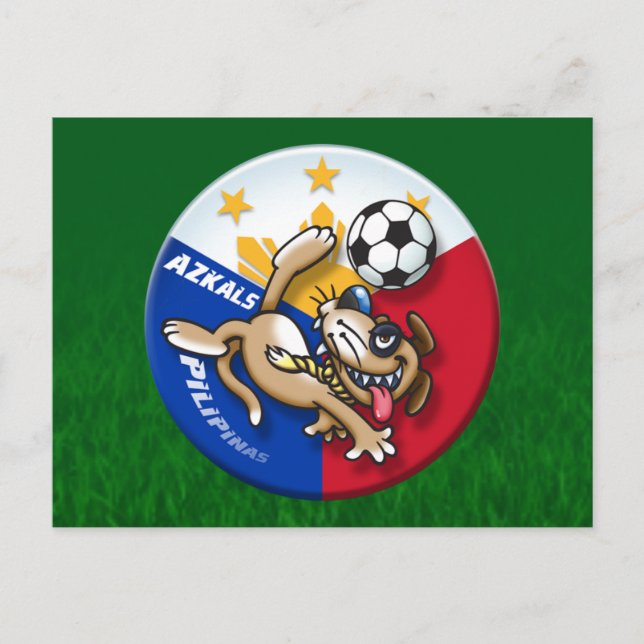 Cartão Postal Ação de Futebol do Azkals (Frente)