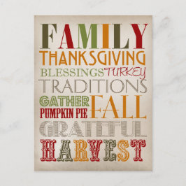 Cartão postal - Ação de Graças