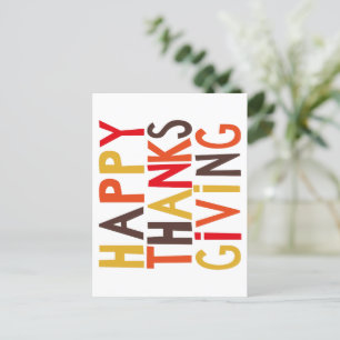 Cartão Postal Ação de Graças Feliz Personalizada!