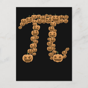Cartão Postal Ação de Graças Pumpkin Pi Jack O Lantern