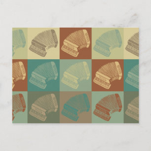 Cartão Postal Accordion Pop Art