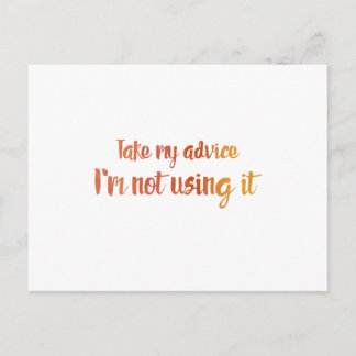 Cartão Postal Aceite Meu Conselho