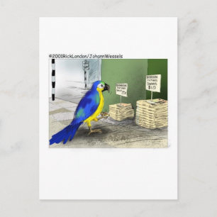 Cartão Postal Acessórios de Banheiro Papagaio Presentes Divertid