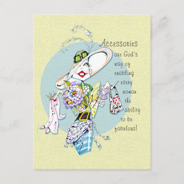 Cartão Postal Acessórios são a maneira de Deus...cartão postal (Frente)