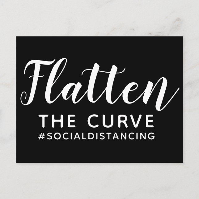 Cartão Postal Achate A Curva Combata A Pandemia De Coronavírus (Frente)