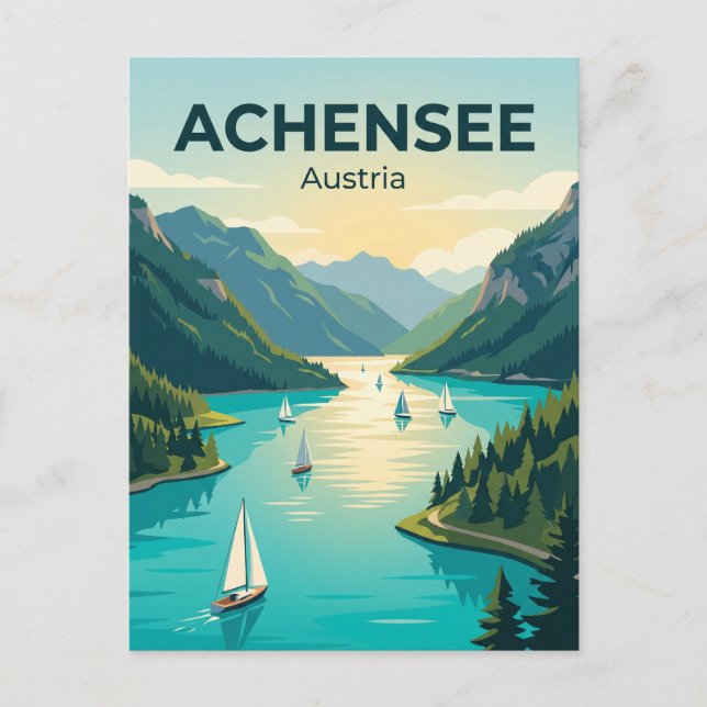Cartão Postal Achensee Áustria (Frente)