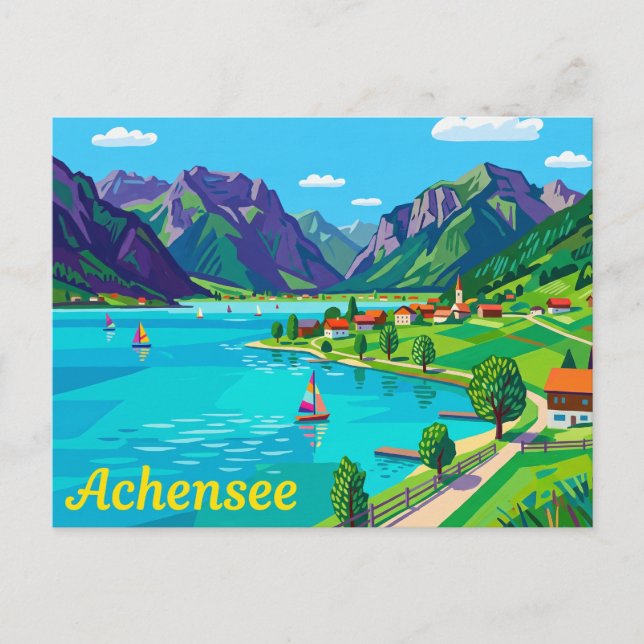 Cartão Postal Achensee Áustria (Frente)