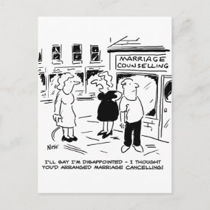 Cartão Postal Aconselhamento de casamentos, não Cancelando