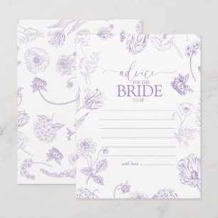 Cartão Postal Aconselhamento Floral Da Lavanda Lilac À Noiva
