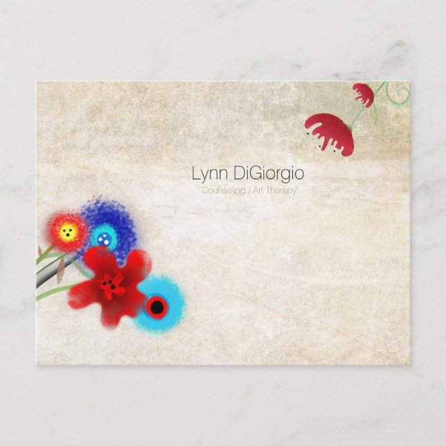 Cartão Postal Aconselhamento/Terapia de Arte (Frente)