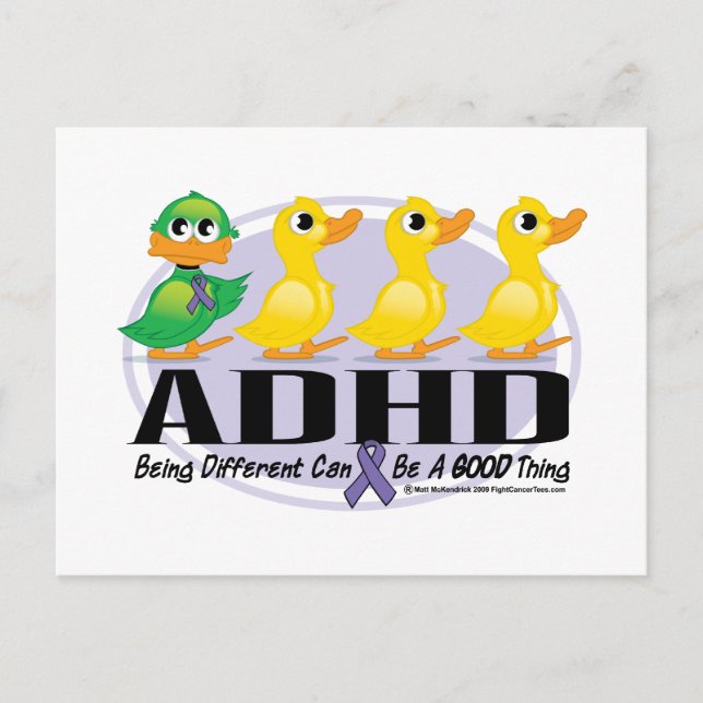 Cartão Postal Acoplamento Feio do ADHD (Frente)