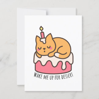 Cartão Postal Acorde-me para a sobremesa