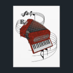 Cartão Postal Acordião<br><div class="desc">Os criadores de música celebram! Orgulhosamente anuncie ao mundo,  eu toco o Acordeão!</div>