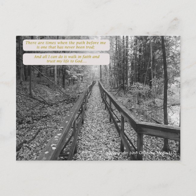 Cartão Postal Acredite - "Ande na Fé" (Frente)