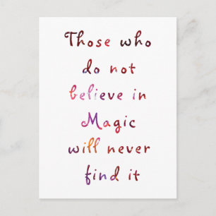 Cartão Postal Acredite em Mágica