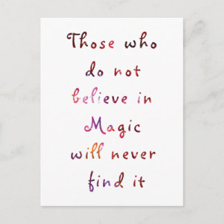 Cartão Postal Acredite em Mágica
