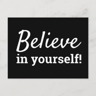 Cartão Postal Acredite em Si Mesmo Inspiração Citação Motivacion