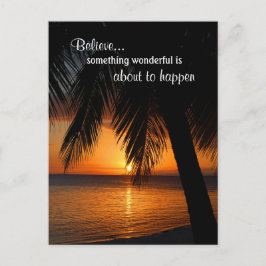 Cartão Postal Acreditem em sonhos positivos pensa na vida Inspir