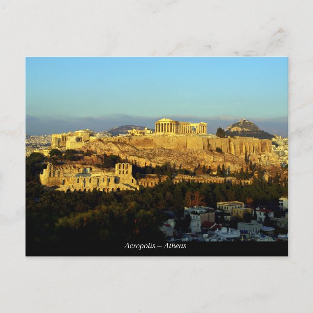Cartão Postal Acrópole - Atenas (Frente)