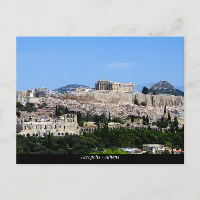 Cartão Postal Acrópole - Atenas (Frente)