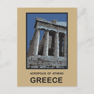 Cartão Postal Acrópole da Grécia de Atenas