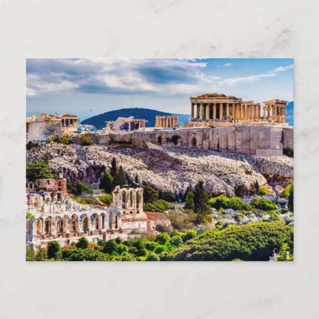 Cartão Postal Acropolis Athens, Grécia (Frente)