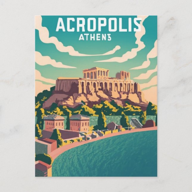 Cartão Postal Acropolis Athens, Grécia (Frente)
