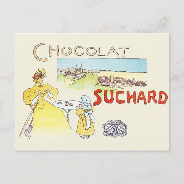 Cartão Postal Açúcar de Bala Vitoriana de Chocolate Francês (Frente)