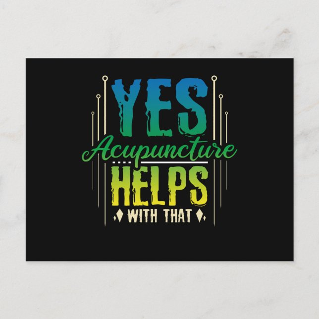 Cartão Postal Acupuntura Ajuda (Frente)