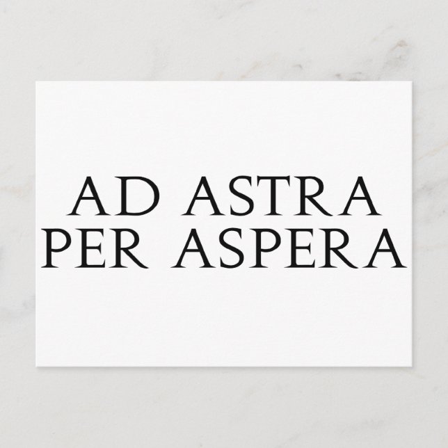Cartão Postal Ad Astra Per Aspera (Frente)