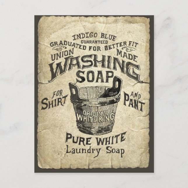 Cartão Postal Ad Washing Soap (Frente)