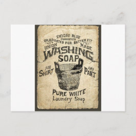 Cartão Postal Ad Washing Soap