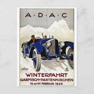 Cartão Postal ADAC Vintage Automobile Advertisement 1925
