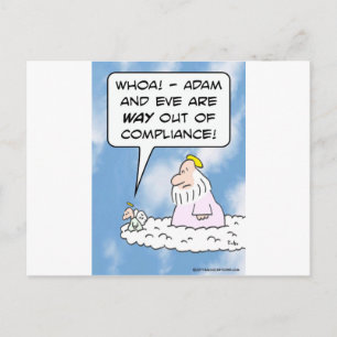 Cartão Postal Adam and Eve are out of compliance.