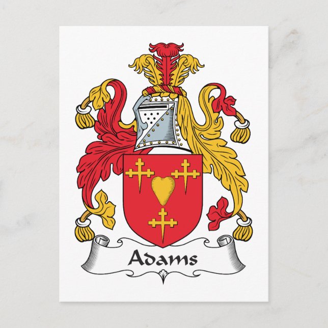 Cartão Postal Adams Family Crest (Frente)
