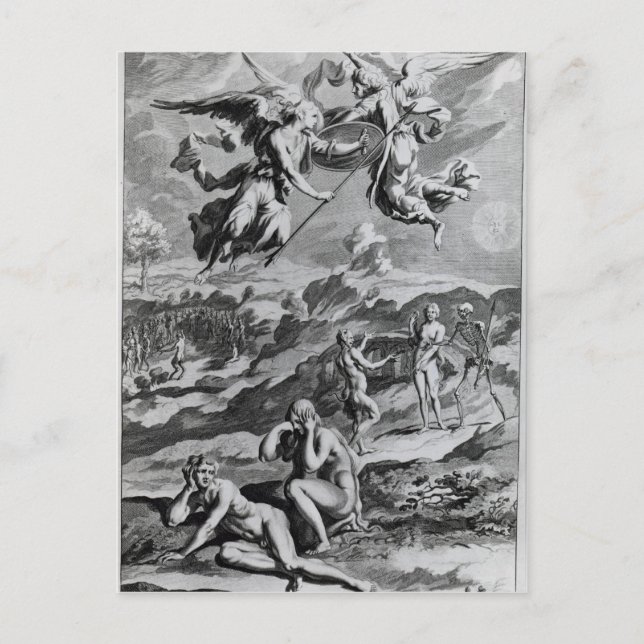 Cartão Postal Adão e Eva após a Queda (Frente)