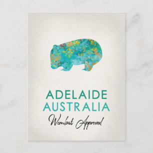 Cartão Postal Adelaide Austrália Wombat