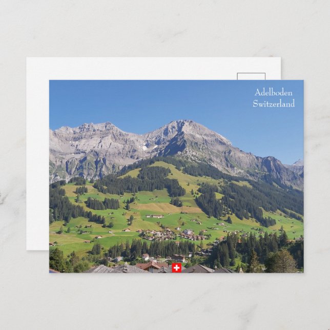 Cartão Postal Adelboden, Cartão-postal de Suiça (Frente/Verso)