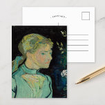 Cartão Postal Adeline Ravoux | Vincent van Gogh<br><div class="desc">Adeline Ravoux (1890), de Vincent van Gogh, é um retrato pungente de uma jovem, Adeline Ravoux, que foi filha do internauta onde Van Gogh ficou em Auvers-sur-Oise. A pintura apresenta o assunto com uma expressão refletida, seu cabelo auburn bem estilhaçado, e sua figura esboçada em pincéis macios, mas vibrantes. O...</div>