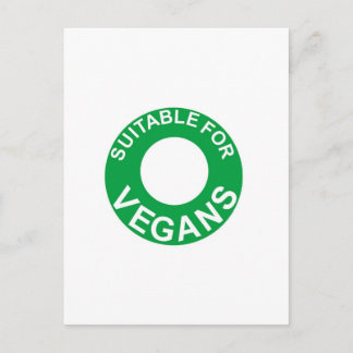 Cartão Postal adequado para vegans
